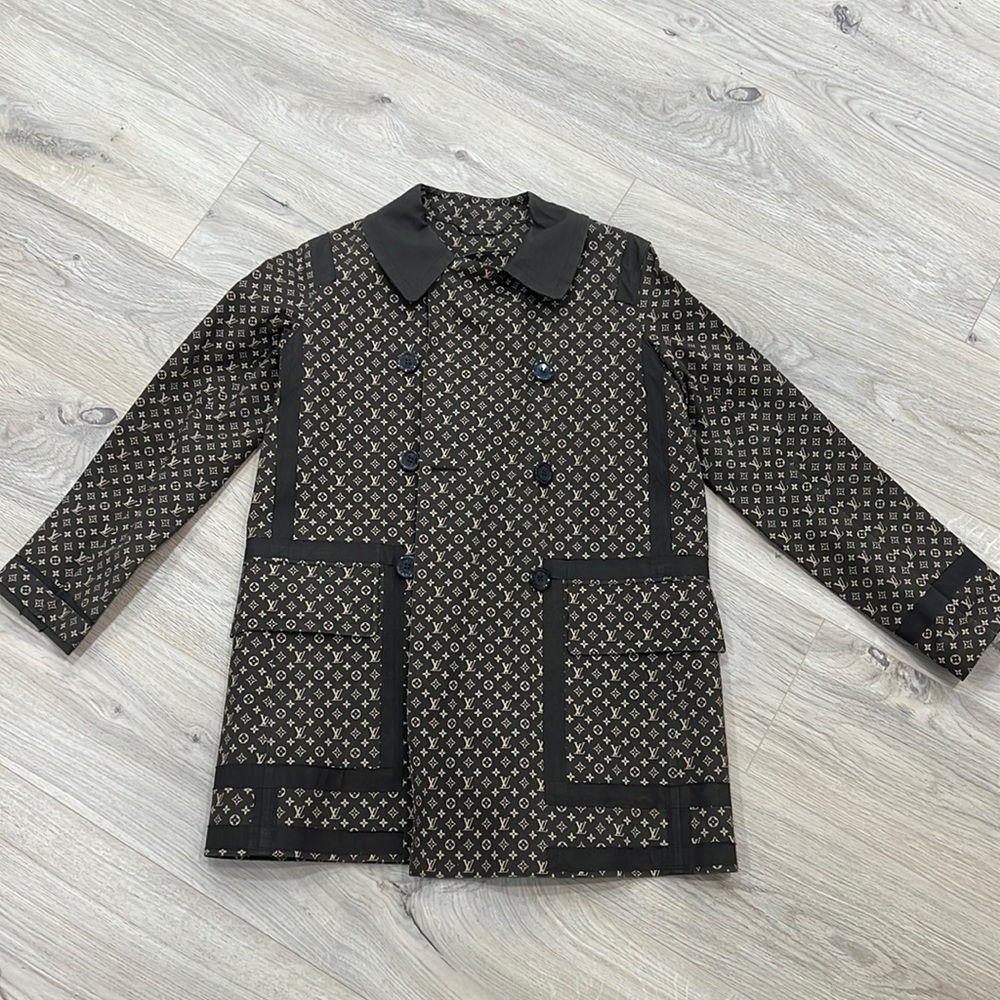 LOUIS VUITTON JACKET MONOGRAM MACKINTOSH RAIN COAT USED SIZE 36.